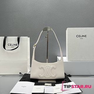 CELINE SHOULDER BAG CUIR TRIOMPHE IN SMOOTH CALFSKIN WHITE - 198153 - 1