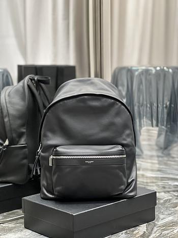 YSL CITY BACKPACK IN MATTE LEATHER - 30x38x17cm