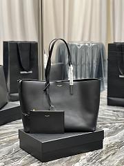 YSL BOLD EAST/WEST SHOPPING BAG IN GRAINED LEATHER - 38×28×13cm - 1
