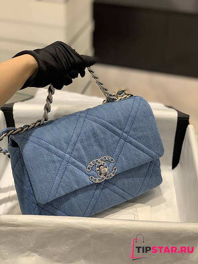 chanel denim flap bag