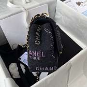 Chanel Graffiti Denim Cf Bag 9 Black - AS3135 - 23x14x8cm - 2