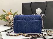 Chanel 19 Handbag Soft Goatskin 26 Medium Denim - AS1160 - 5