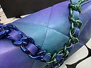 CHANEL 19 HANDBAG LACQUERED METAL BLUE & PURPLE - AS1160 - 26cm - 4