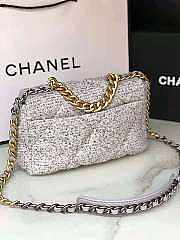 Chanel 19 Tweed & Fabric Handbag - AS1160 - 26x16x9cm - 4