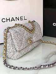 Chanel 19 Tweed & Fabric Handbag - AS1160 - 26x16x9cm - 3