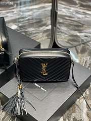 Ysl Lou Camera Bag in Quilted Leather Black Gold Buckle - 612544  - 4