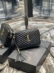 Ysl Lou Camera Bag in Quilted Leather Black Gold Buckle - 612544  - 6
