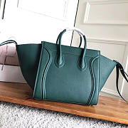 CELINE MICRO LUGGAGE HANDBAG IN BABY DRUMMED CALFSKIN GREEN - 30x28x24cm - 5