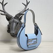 Fendi Cookie Light blue leather mini bag - 8BS065 - 5