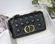 MEDIUM DIOR CARO BAG Black Supple Cannage Calfskin - M9242U - 1