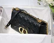 MEDIUM DIOR CARO BAG Black Supple Cannage Calfskin - M9242U - 2