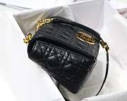 MEDIUM DIOR CARO BAG Black Supple Cannage Calfskin - M9242U - 3