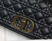 MEDIUM DIOR CARO BAG Black Supple Cannage Calfskin - M9242U - 6