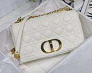 MEDIUM DIOR CARO BAG Ivory Supple Cannage Calfskin - M9242U  - 4