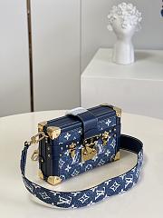 Louis Vuitton Petite Malle Denim Bag Blue - M59717 - 20x12.5x5cm - 5