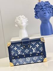 Louis Vuitton Petite Malle Denim Bag Blue - M59717 - 20x12.5x5cm - 2