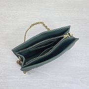 DIOR CARO ZIPPED POUCH WITH CHAIN Bright Green Grained Cannage Calfskin - S51064 - 6