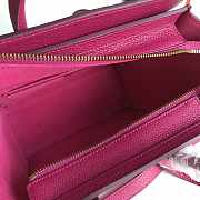 Celine NANO LUGGAGE BAG IN DRUMMED CALFSKIN Pink - 20x20x10cm - 4