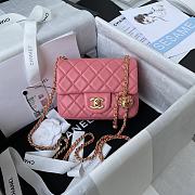 CHANEL MINI FOLDING BAG Pink & Gold Plated Metal - AS1786 - 13×18×7cm - 1