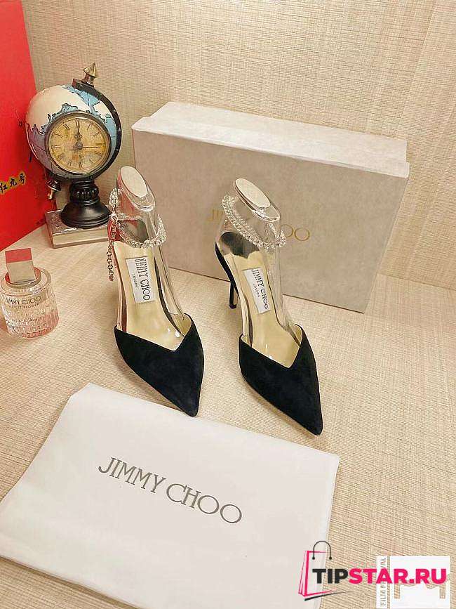 Jimmy Choo Seada 100 Black Suede - 1