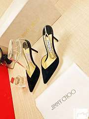 Jimmy Choo Seada 100 Black Suede - 6