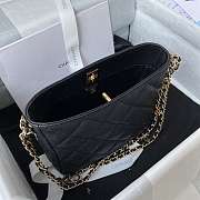 Chanel Small Hobo Bag Grained Leather Black - AS3223 - 16x19x8cm - 2