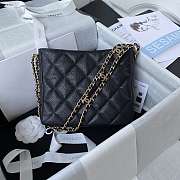 Chanel Small Hobo Bag Grained Leather Black - AS3223 - 16x19x8cm - 4
