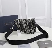 DIOR Saddle Mini Bag Oblique Black - 21x16x3cm - 6