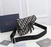 DIOR Saddle Mini Bag Oblique Black - 21x16x3cm - 4