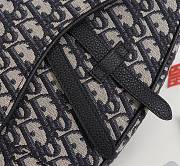 Dior Men's Black Saddle Oblique Jacquard Shoulder Bag - 20x28.6x5cm - 6