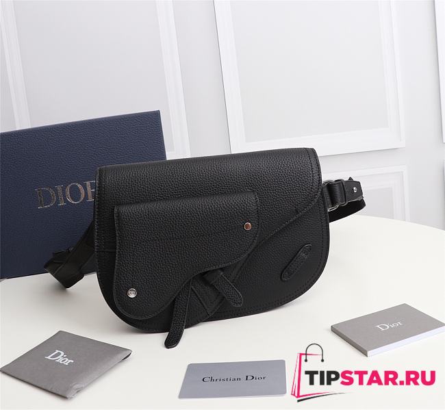 DIOR Saddle Messenger Bag in calfskin noir - 24x17.5x5cm - 1