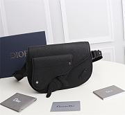 DIOR Saddle Messenger Bag in calfskin noir - 24x17.5x5cm - 1