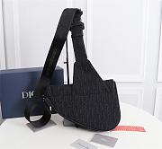 Dior Homme Oblique Jacquard Saddle Bag - 20x28.6x5cm - 5