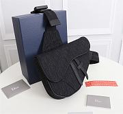 Dior Homme Oblique Jacquard Saddle Bag - 20x28.6x5cm - 3