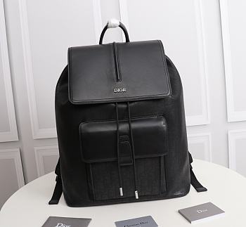 DIOR MOTION BACKPACK Black Oblique Galaxy Leather and Smooth Calfskin - 1ESBA1