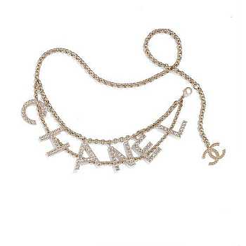 Chanel belt logo golden