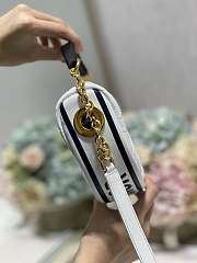 Dior Small Vibe Hobo Bag Lambskin White/Black - M7200 - 20×15×7cm - 6