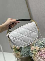 Dior Small Vibe Hobo Bag Lambskin White/Black - M7200 - 20×15×7cm - 4