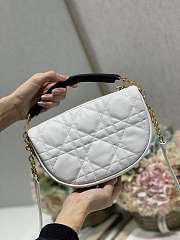 Dior Small Vibe Hobo Bag Lambskin White/Black - M7200 - 20×15×7cm - 3