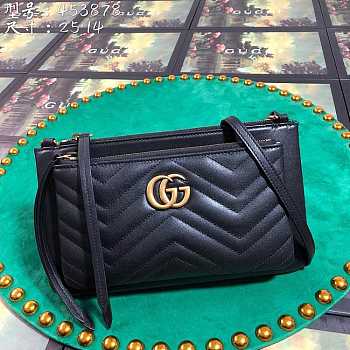 Gucci New Chevron Matelasse black - 453878 - 25x14x1cm