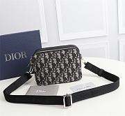 POUCH WITH SHOULDER STRAP Beige and Black Dior Oblique Jacquard - 2OBBC1 - 17x12.5x5cm - 4