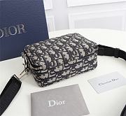 POUCH WITH SHOULDER STRAP Beige and Black Dior Oblique Jacquard - 2OBBC1 - 17x12.5x5cm - 5