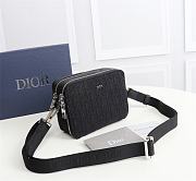 POUCH WITH SHOULDER STRAP Black Dior Oblique Jacquard - 2OBBC1 - 17x12.5x5cm - 6