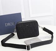 POUCH WITH SHOULDER STRAP Black Dior Oblique Jacquard - 2OBBC1 - 17x12.5x5cm - 5