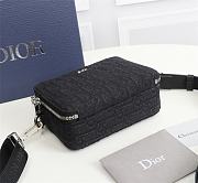 POUCH WITH SHOULDER STRAP Black Dior Oblique Jacquard - 2OBBC1 - 17x12.5x5cm - 4