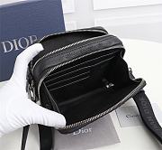 POUCH WITH SHOULDER STRAP Black Dior Oblique Jacquard - 2OBBC1 - 17x12.5x5cm - 3