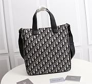 SADDLE TOTE BAG WITH SHOULDER STRAP Beige and Black Dior Oblique Jacquard - 1ADSH1 - 4