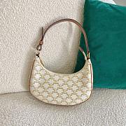 CELINE AVA BAG IN TRIOMPHE CANVAS AND CALFSKIN WHITE - 193952 - 1