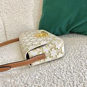 TRIOMPHE SHOULDER BAG IN TRIOMPHE CANVAS AND CALFSKIN WHITE - 194142 - 5