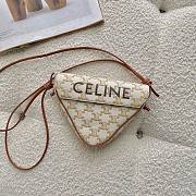 TRIANGLE BAG IN TRIOMPHE CANVAS WITH CELINE PRINT WHITE - 195902 - 1